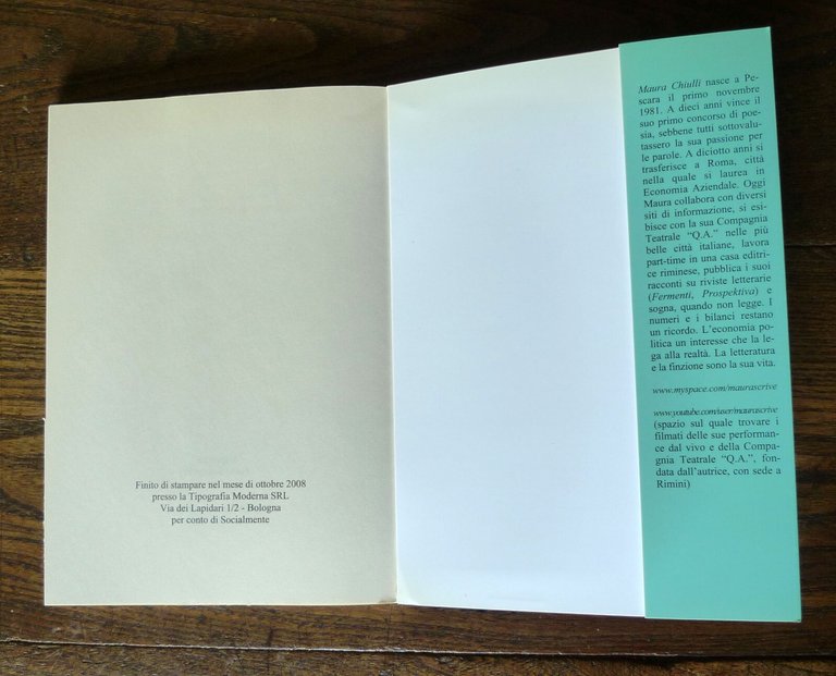 Maura Chiulli,PIACERE MARIA,2008 Socialmente INK ET NUNC
