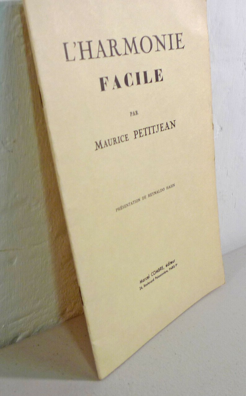 Maurice Petitjean,L’HARMONIE FACILE,1962 Combre[musica,musicologia