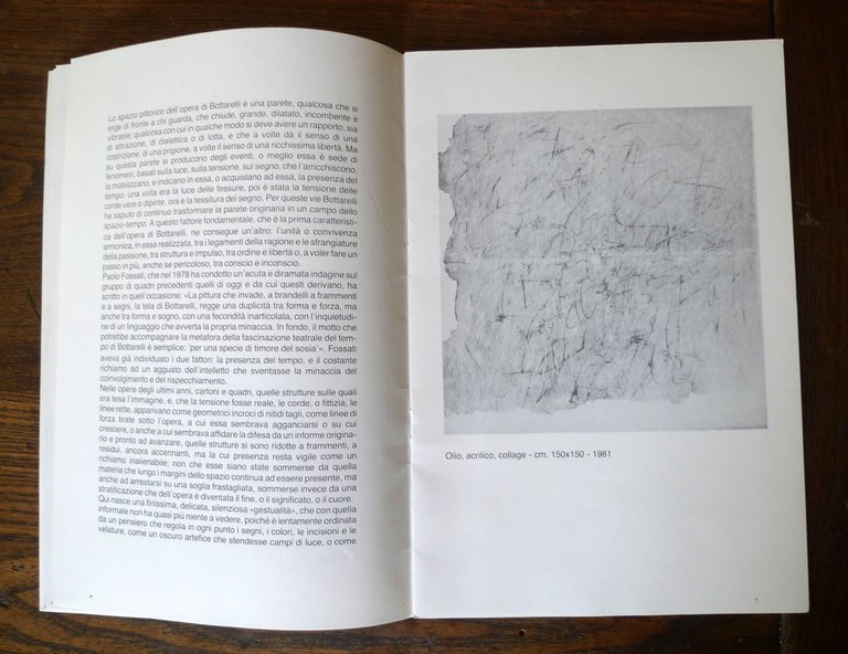 MAURIZIO BOTTARELLI,Catalogo mostra,1982 Galleria d'Arte la Bottega Parma
