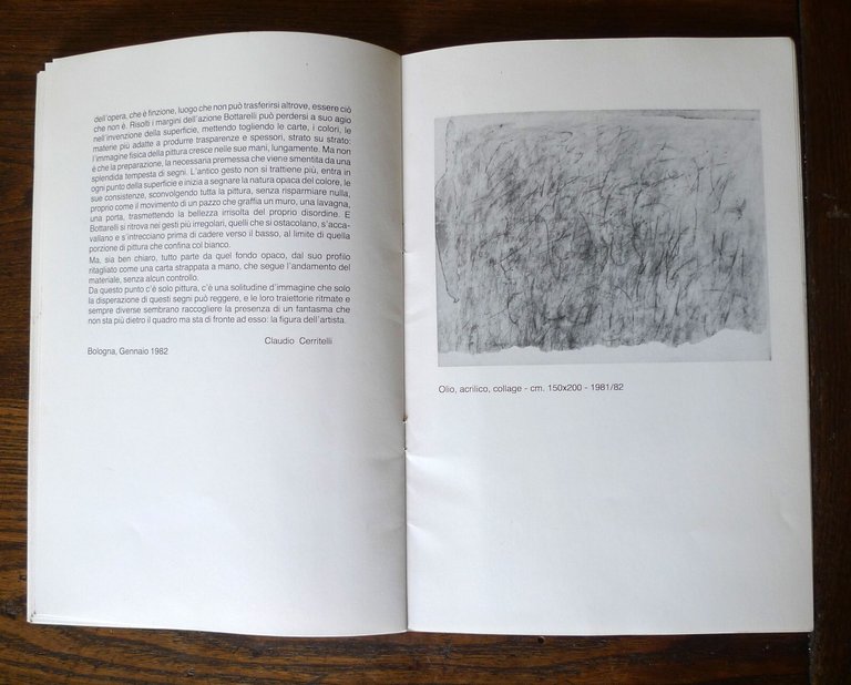 MAURIZIO BOTTARELLI,Catalogo mostra,1982 Galleria d'Arte la Bottega Parma