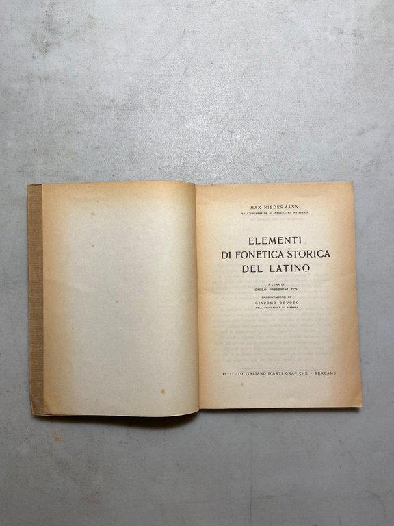 Max Niedermann, ELEMENTI DI FONETICA STORICA DEL LATINO, 1948 | Immagine Gallery 2
