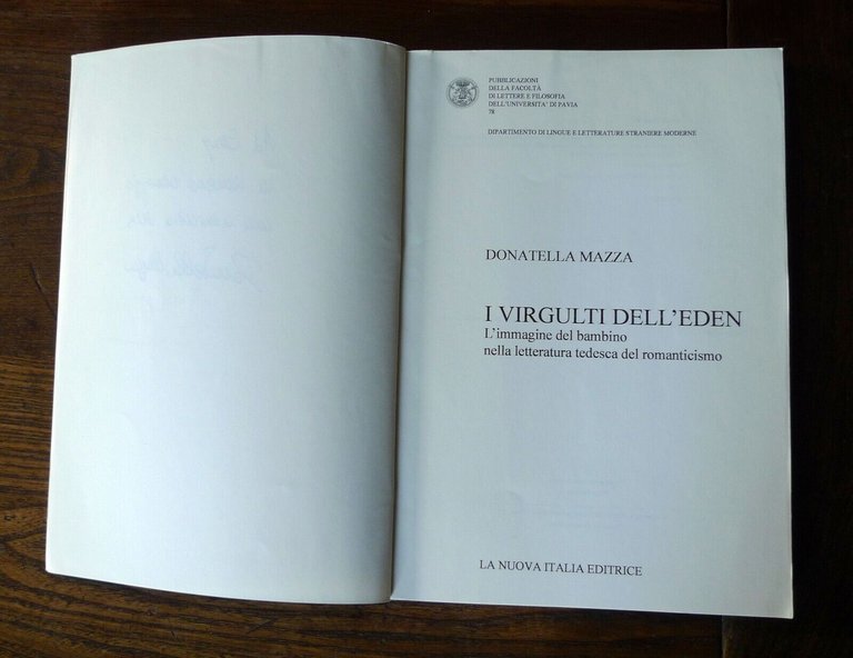 Mazza,I VIRGULTI DELL'EDEN.L'immagine del bambino nella letteratura tedesca,'95