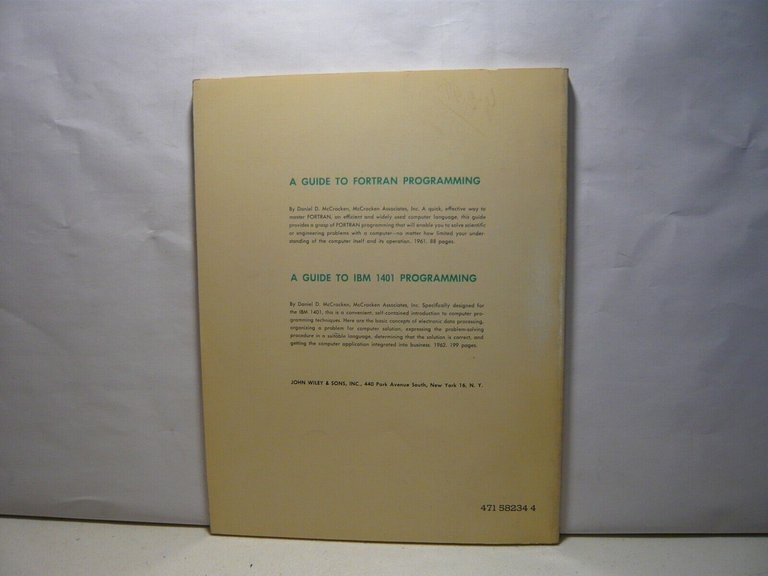 McCracken,A GUIDE TO ALGOL PROGRAMMING,1962[informatica,retrocomputer