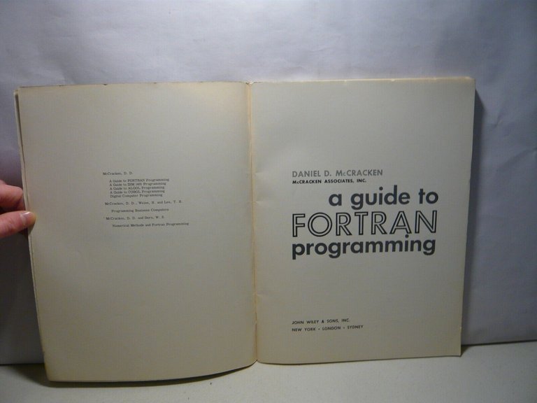 McCracken,A GUIDE TO FORTRAN PROGRAMMING,1966[informatica,retrocomputer