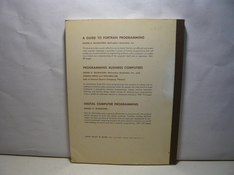 McCracken, A GUIDE TO IBM 1401 PROGRAMMING,1961