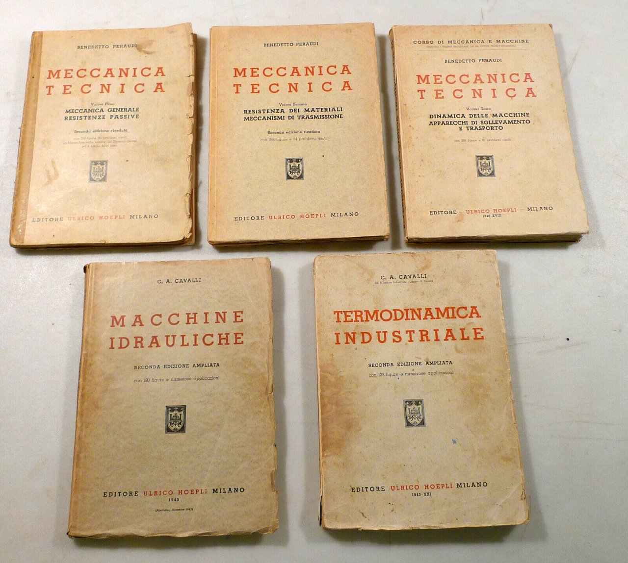 MECCANICA/MACCHINE IDRAULICHE/TERMODINAMICA INDUSTRIALE,Hoepli 1940[manuali