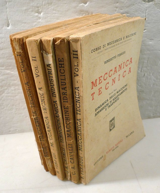 MECCANICA/MACCHINE IDRAULICHE/TERMODINAMICA INDUSTRIALE,Hoepli 1940[manuali