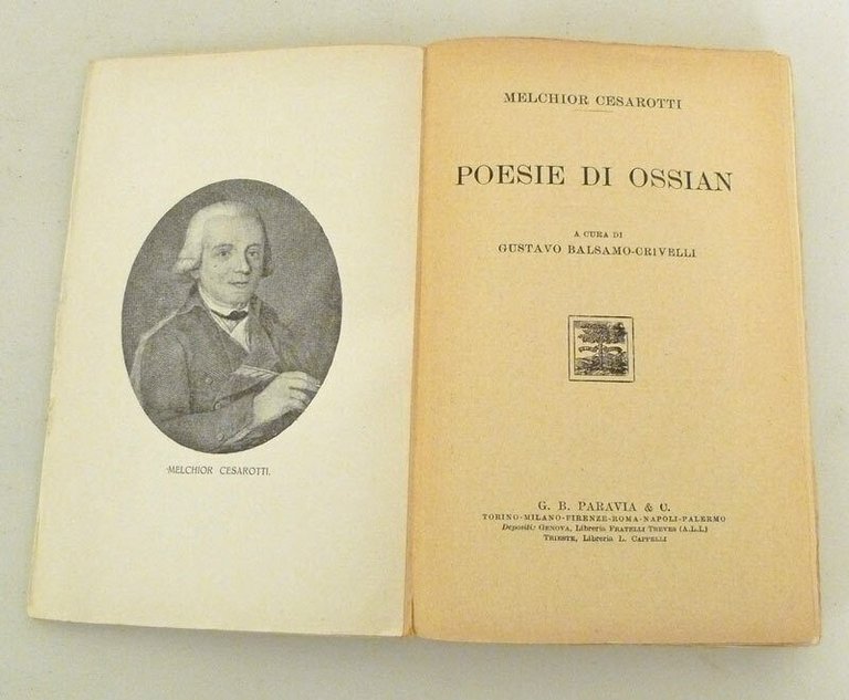 Melchior Cesarotti,POESIE DI OSSIAN,Paravia[poema celtico