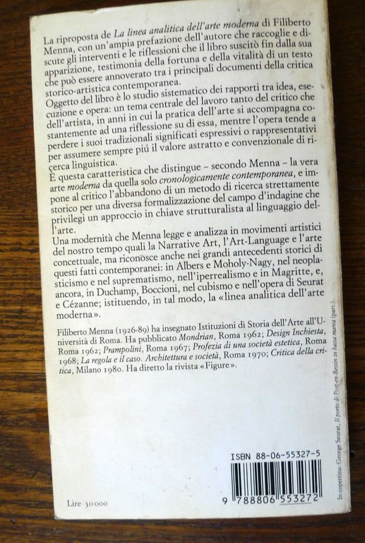 Menna,LA LINEA ANALITICA DELL'ARTE MODERNA.LE FIGURE E LE ICONE,1997 Einaudi
