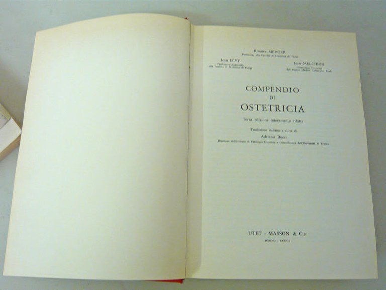 Merger/Levy/Melchior,COMPENDIO DI OSTETRICIA,1972 UTET[manuale,medicina