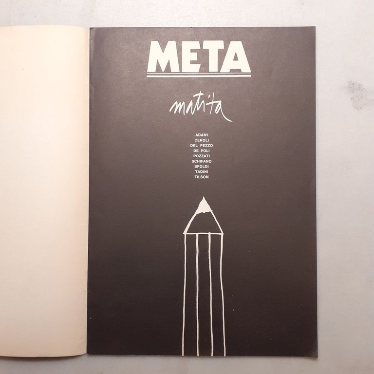META.PAROLE E IMMAGINI.matita,Staf,1982[Schifano,Pozzati,Tadini,Ceroli,Spoldi