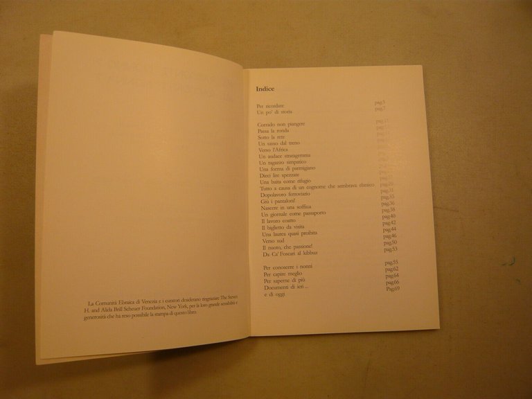 MI RACCONTI NONNO? MI RACCONTI NONNA?,Venezia 1998[Shoah,Talmud Torà