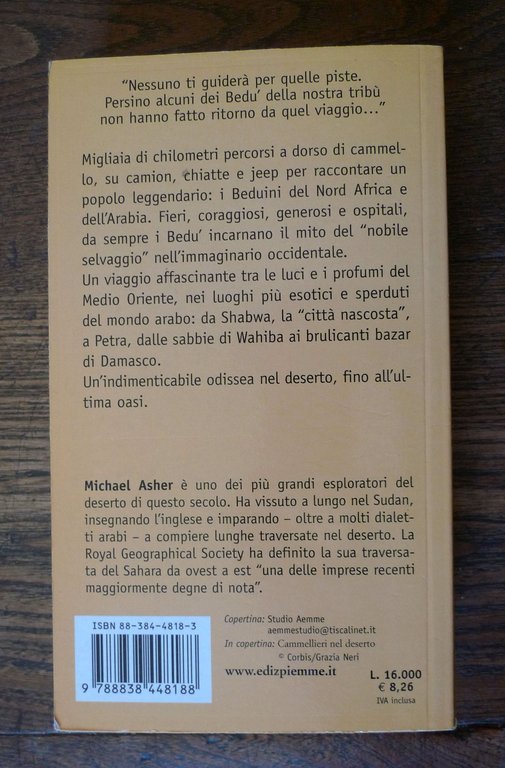 Michael Asher,ULTIME CAROVANE DEL DESERTO,2001 Piemme[Sahara,Tuareg,Beduini