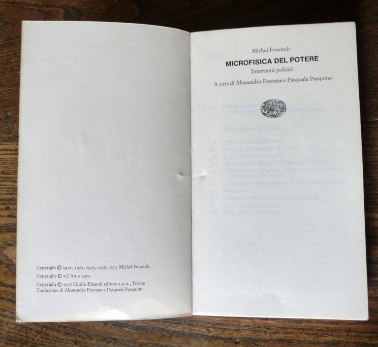 Michel Foucault,MICROFISICA DEL POTERE.Interventi politici,'77 Einaudi[filosofia | Immagine Gallery 3