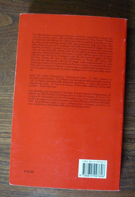 Michelacci,GIOVIO IN PARNASO,2004 Mulino[critica letteraria,arte,storia,viaggi