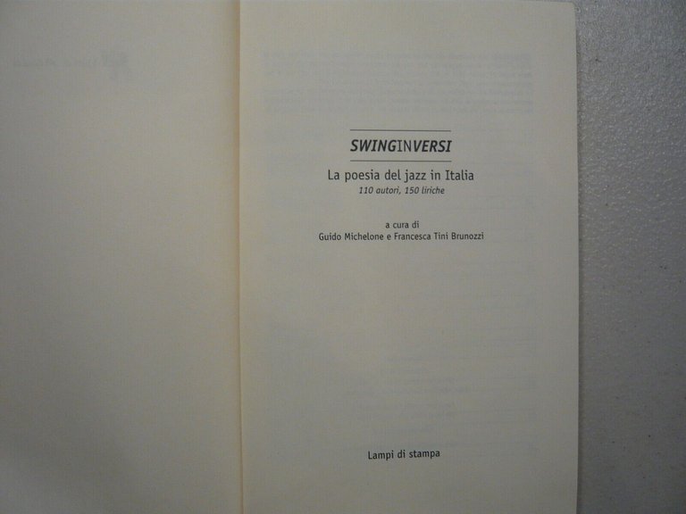 Michelone,Brunozzi,SWING IN VERSI La poesia del jazz in Italia, 2004
