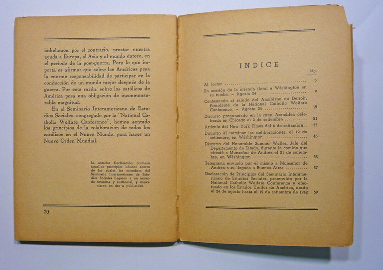 Miguel De Andrea,HACIA UN MUNDO NUEVO,1942[discursos,storia,Argentina