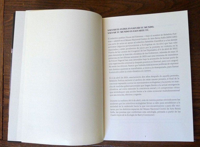 Militancia Poética 2024,SE AGOTA EL TIEMPO.REBELIÓN POÉTICA POR EL CLIMA[poesia