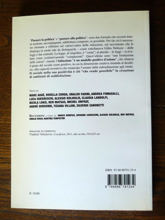 MILLEPIANI 39 2012.POLITICA E ISTITUZIONI,PER UNA FILOSOFIA IN DIVENIRE