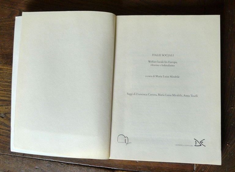 Mirabile,ITALIE SOCIALI.Il welfare locale fra Europa,riforme e federalismo,2005