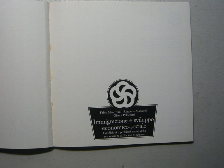 MMIGRAZIONE E SVILUPPO ECONOMICO-SOCIALE, 1985[Fiorano Modenese