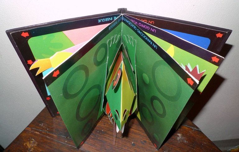 Moerbeek/Dijs,L'INSEGUIMENTO.Un libro in rilievo,1987 Rizzoli[bambini,pop-up,3D