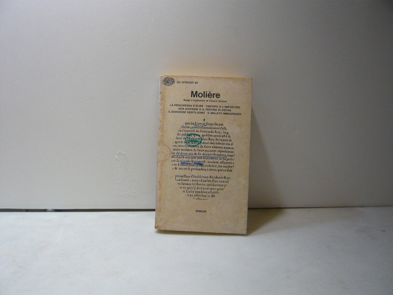 Moliere,LA PRINCIPESSA D'ELIDE ET AL.,Torino,1974