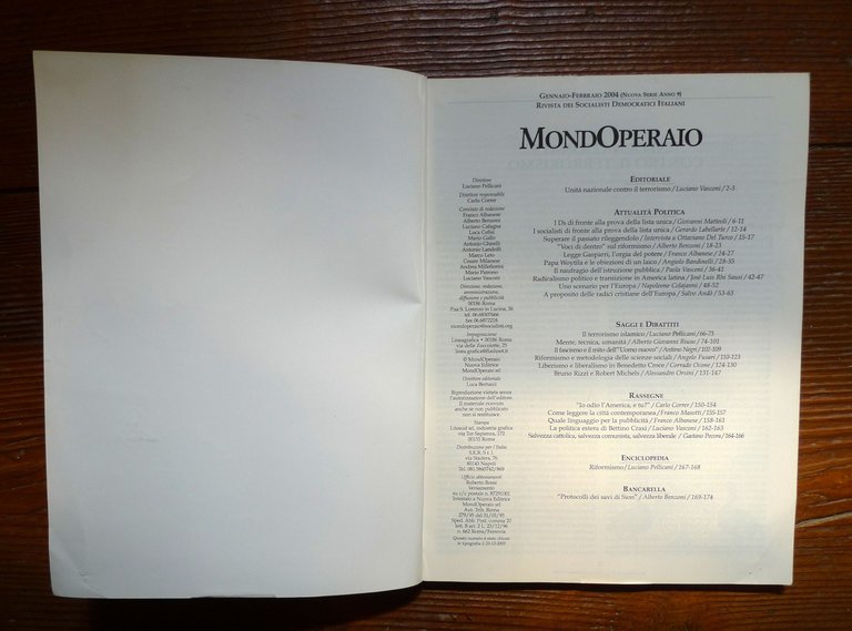 MONDOPERAIO n.1 2004.Rivista dei Socialisti Democratici Italiani | Immagine Gallery 2
