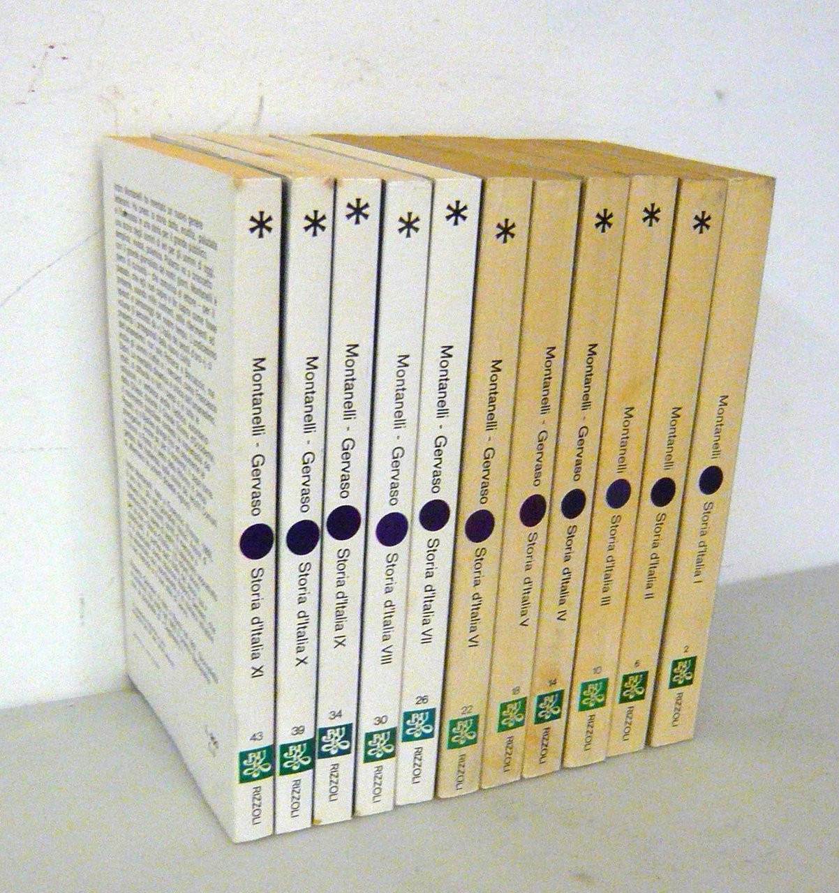 Montanelli/Gervaso,STORIA D'ITALIA.11 voll.,Rizzoli BUR 1974