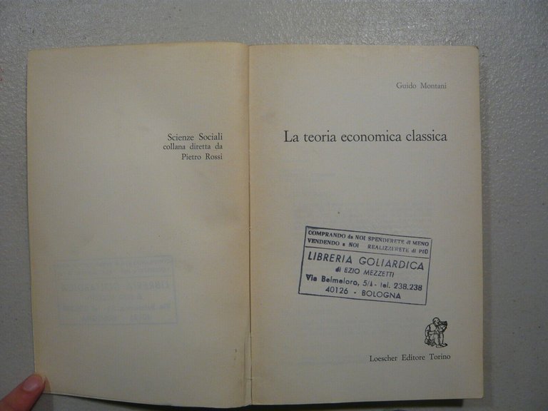 Montani,LA TEORIA ECONOMICA CLASSICA,1975