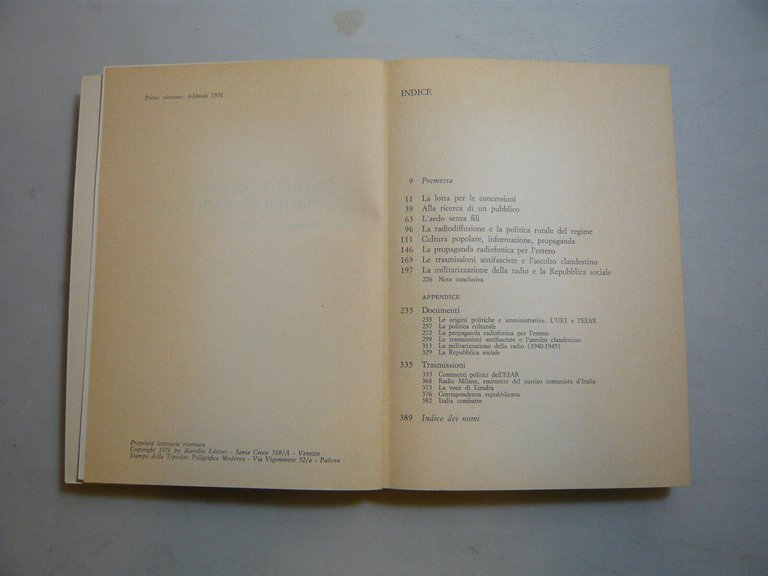 Monteleone,LA RADIO ITALIANA NEL PERIODO FASCISTA,Venezia,1976[fascismo