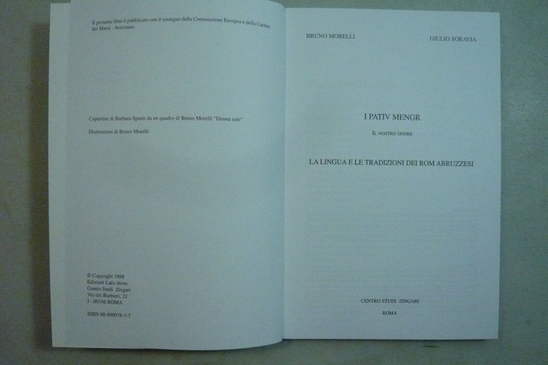 Morelli-Soravia,I PATIV MENGR,1998[sociologia,antropologia, cultura rom