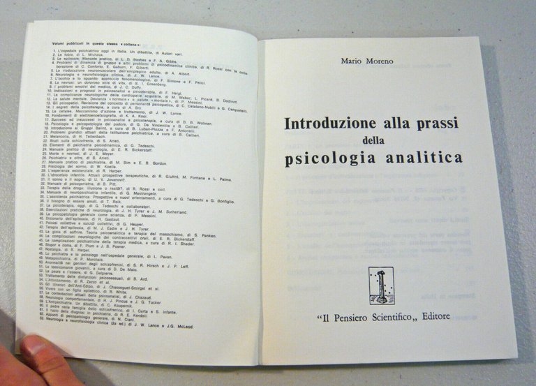 Moreno,INTRODUZIONE ALLA PRASSI DELLA PSICOLOGIA ANALITICA,1978[psichiatria