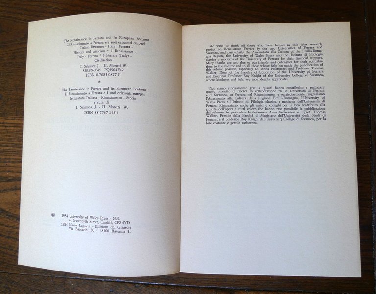 Moretti,IL RINASCIMENTO A FERRARA E I SUOI ORIZZONTI EUROPEI,1984[ITA/ENG
