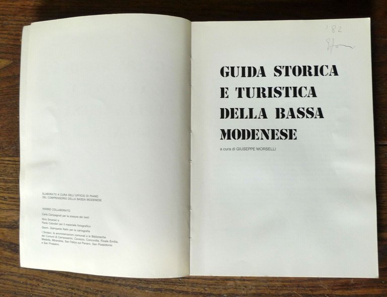 Morselli,GUIDA STORICA E TURISTICA DELLA BASSA MODENESE,'82[storia locale,Modena