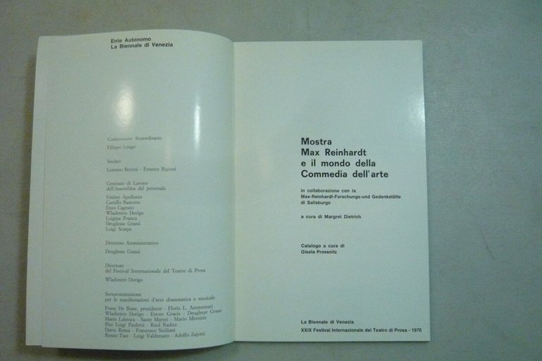MOSTRA MAX REINHARDT E IL MONDO DELLA COMMEDIA DELL’ARTE,Biennale di …