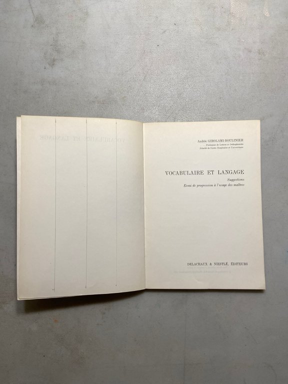 Moulinier,VOCABULAIRE ET LANGAGE.Essai de progression à l’usage des maîtres,1969 | Immagine Gallery 2