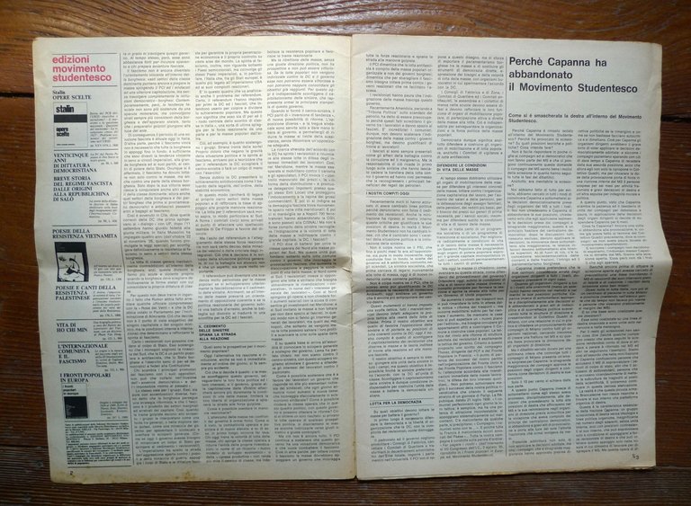 MOVIMENTO STUDENTESCO MILANO UNIVERSITÀ STATALE n.30 Marzo 1974[comunismo