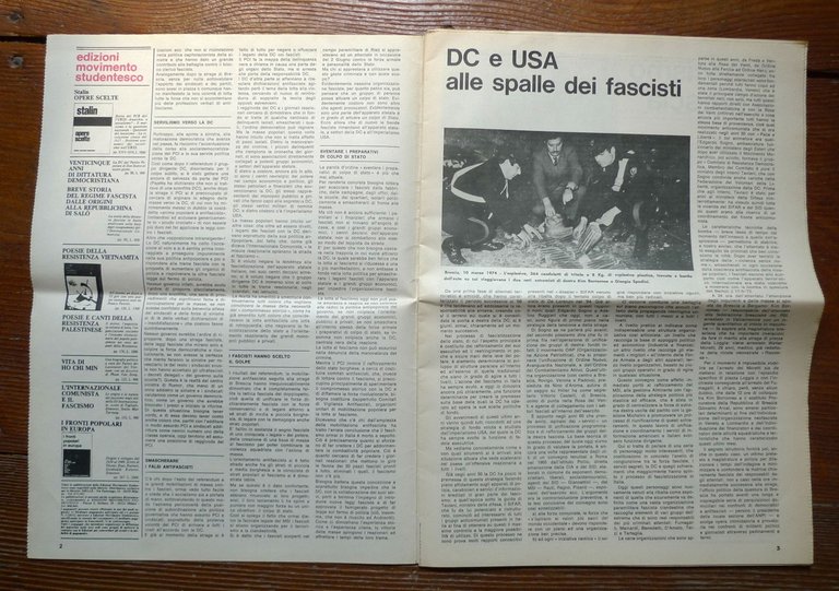 MOVIMENTO STUDENTESCO MILANO UNIVERSITÀ STATALE n.33 Giugno 1974[comunismo