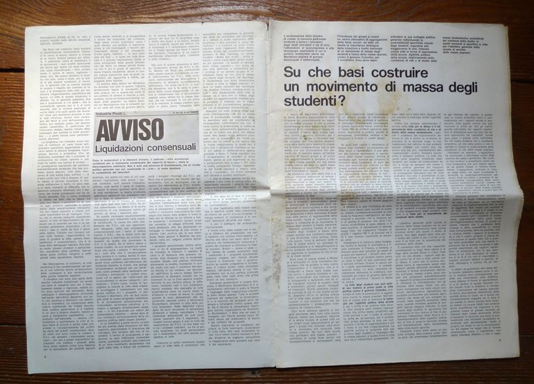 MOVIMENTO STUDENTESCO MILANO UNIVERSITÀ STATALE n.6 Set-Ott 1971[comunismo