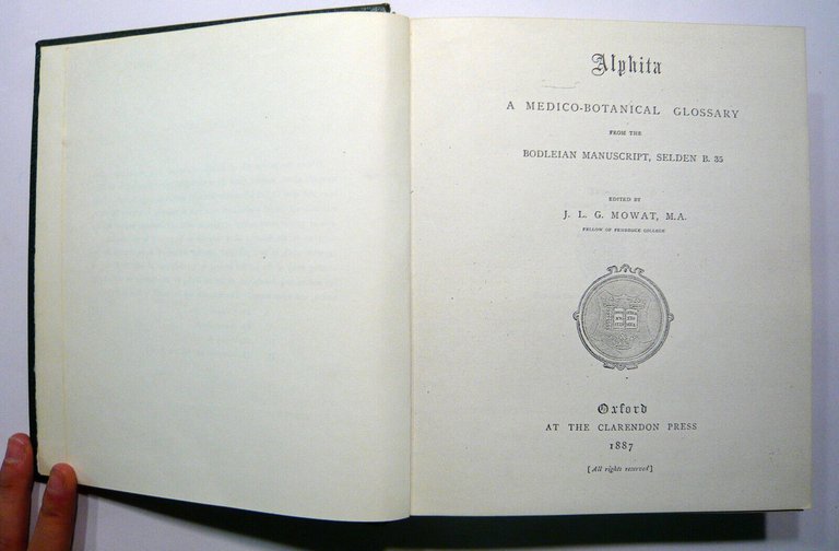 Mowat,ALPHITA.A MEDICO-BOTANICAL GLOSSARY,1887[anastatica,medicina medievale