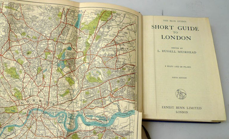 Muirhead,SHORT GUIDE TO LONDON,1951 Benn[Blue guides,guida Londra