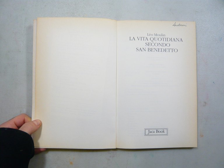 Mulin, LA VITA QUOTIDIANA SECONDO SAN BENEDETTO, Jack book 1991