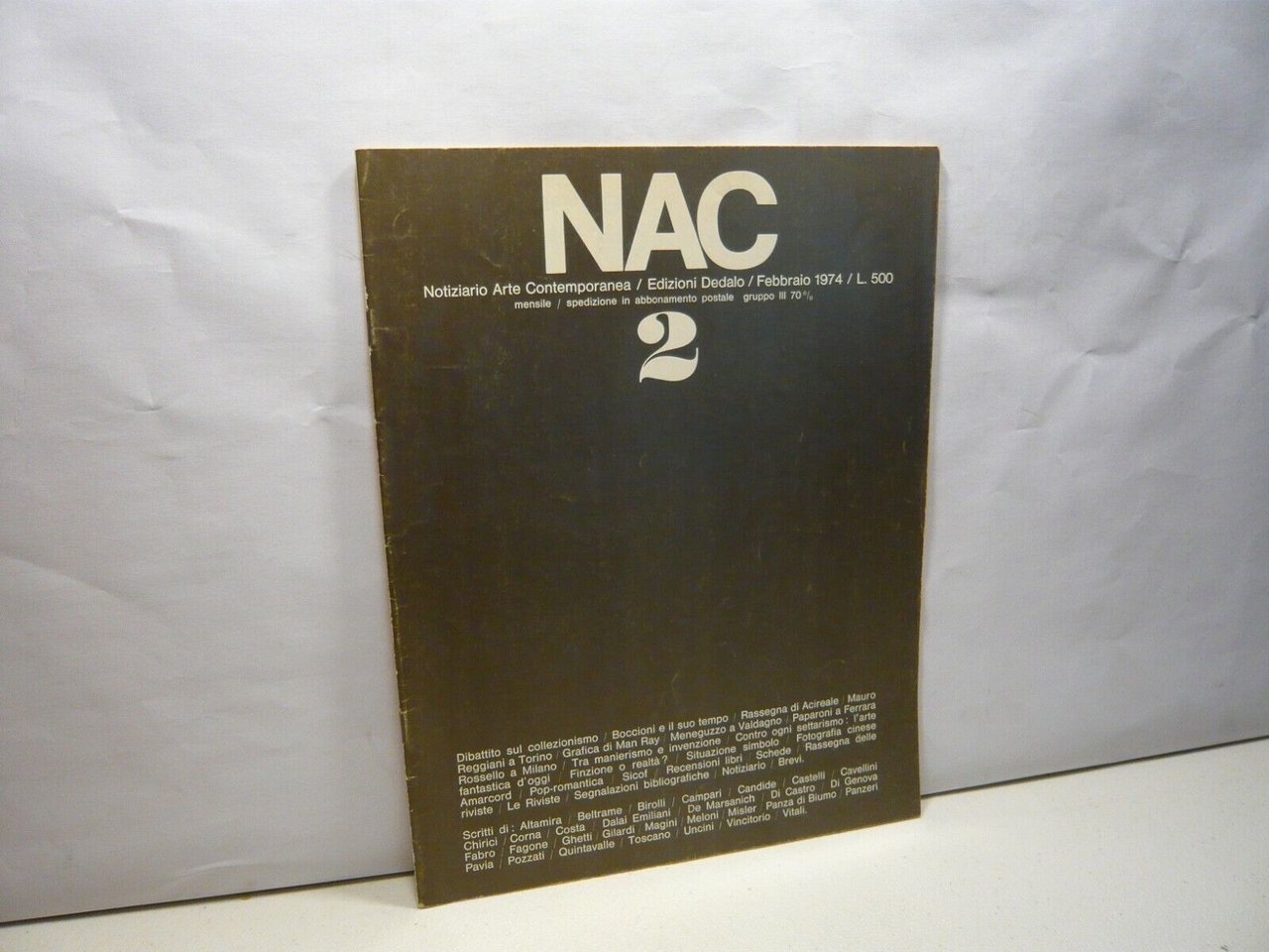 NAC Num. 2.Notiziario Arte Contemporanea,Dedalo 1972[Pozzati,Boccioni,Man Ray