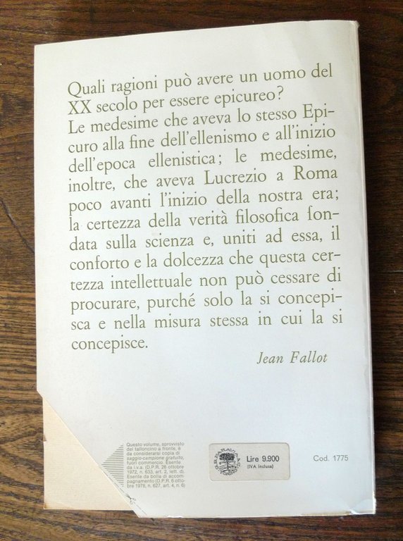 Namia,EPICURO A ROMA.Antologia di Lucrezio,Cicerone,Seneca,1983 Paravia | Immagine Gallery 2