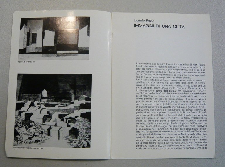 NERI POZZA.Catalogo della mostra,Galleria Nucleo,Bologna 1973[arte contemporanea