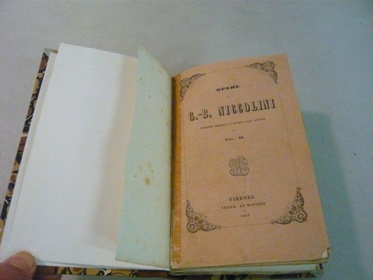 Niccolini, OPERE, Le Monnier, Firenze, 1844, [Tragedie, patriottismo]