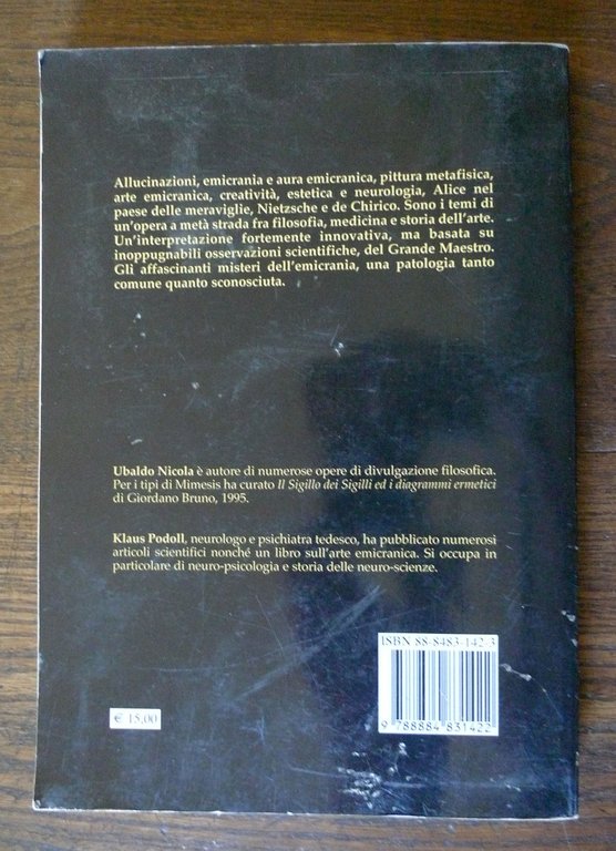 Nicola/Podoll,L'AURA DI GIORGIO DE CHIRICO.ARTE EMICRANICA E PITTURA METAFISICA