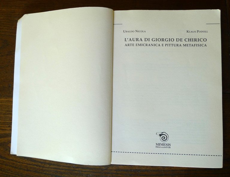 Nicola/Podoll,L'AURA DI GIORGIO DE CHIRICO.ARTE EMICRANICA E PITTURA METAFISICA
