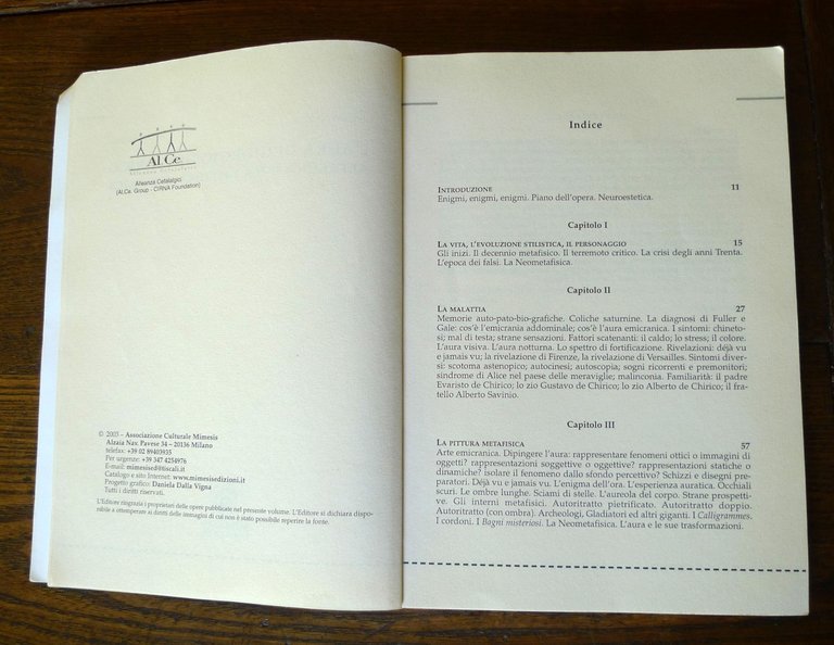 Nicola/Podoll,L'AURA DI GIORGIO DE CHIRICO.ARTE EMICRANICA E PITTURA METAFISICA